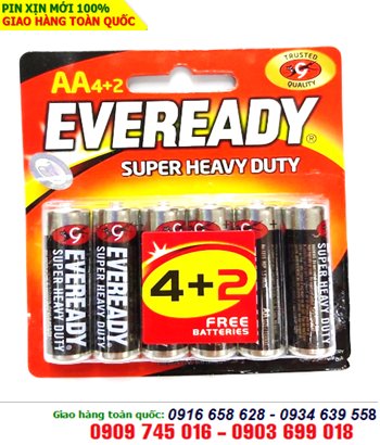 Eveready 1215-BP6; Pin AA Eveready 1215-BP6 Heavy Duty 1.5V chính hãng Made in Singapore